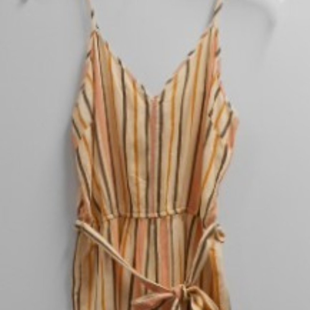 Roxy Pink Shades Striped Jumpsuit